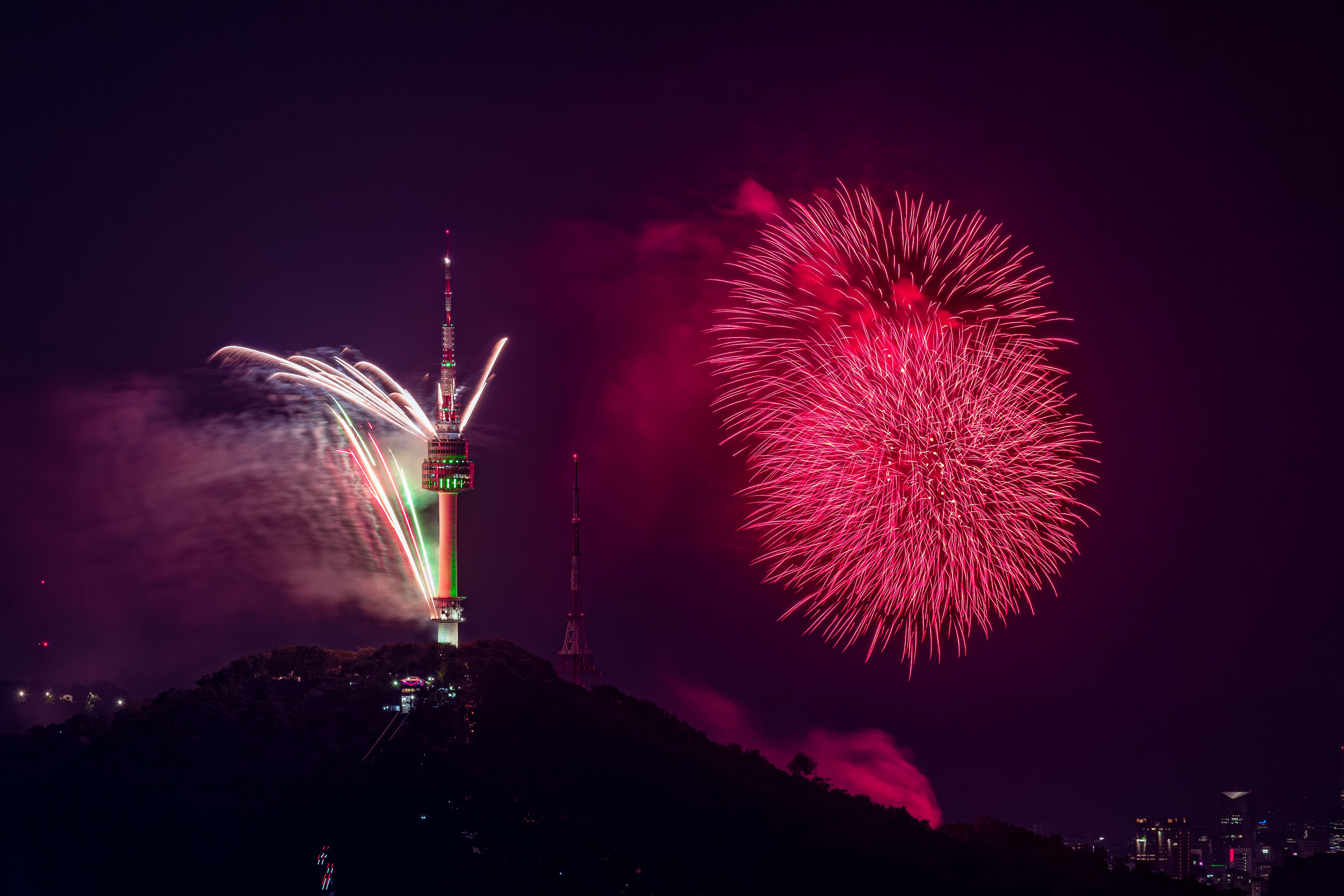 Firework at Namsan Seoul Tower